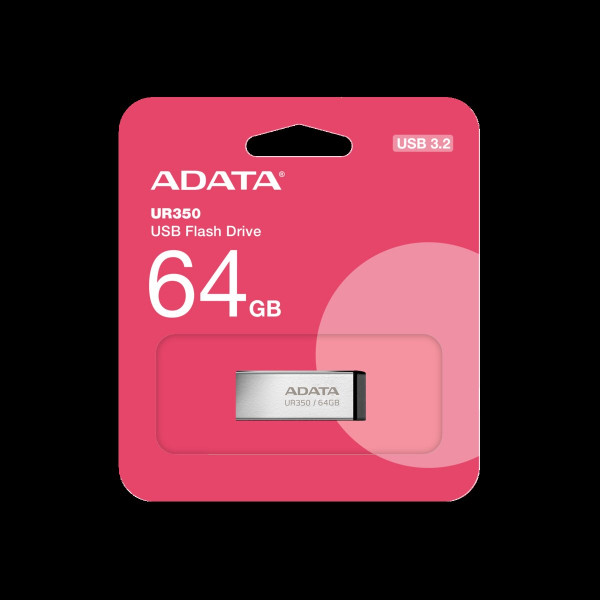 Флеш-накопичувач ADATA USB 3.2 UR 350 64Gb Silver/Black