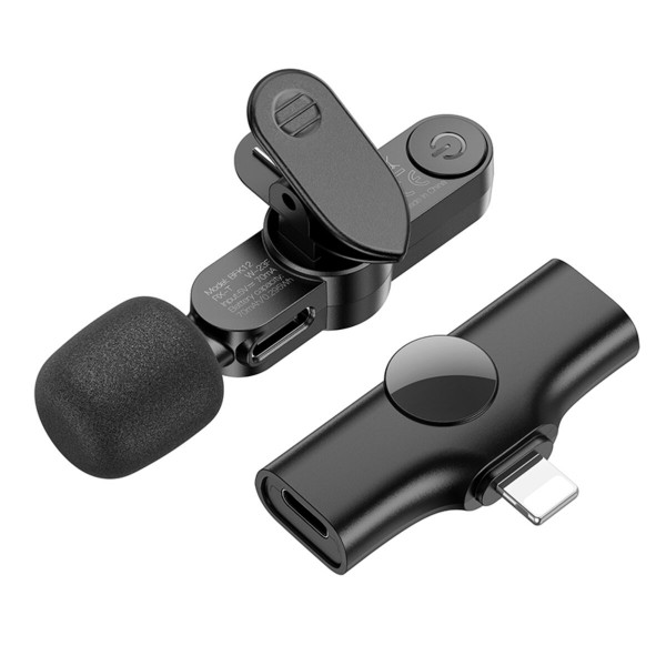 Бездротова мікрофонна система BOROFONE BFK12 Trophy lavalier wireless digital microphone iP Black