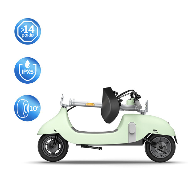 Електросамокат з сидінням OKAI Ceetle PRO EA10C Mint Green 10', 350(900)W, 25Km/h, 10.4Ah, 55Km, 20%,NFC, App, 29kg
