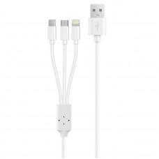 Кабель WUW-X179 3 in 1 charge cable  white