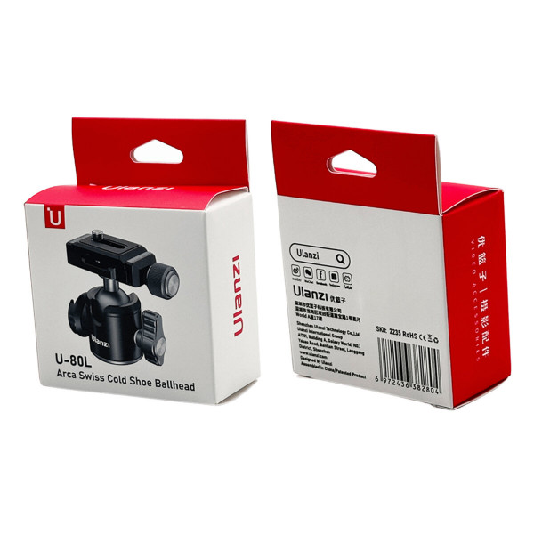 Адаптер кронштейн Ulanzi Vijim U-80L Mini Ball Head with Arca Swiss (UV-2235 U-80L)