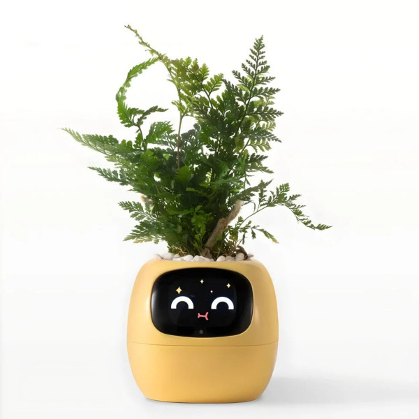 Інтерактивний розумний горщик для рослин Ivy Smart Planter Tuya AI, Yellow