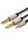 Аудіокабель UGREEN AV126 3.5mm TRS to Dual 6.35mm TS Audio Cable 2m (Gray)(UGR-10615)