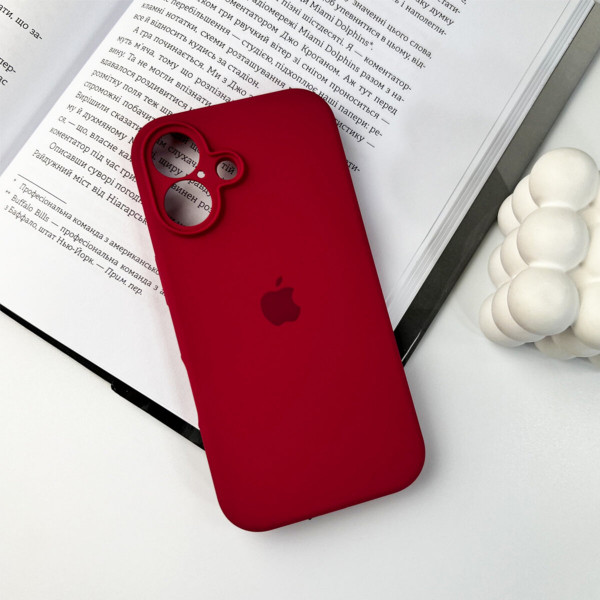 Чохол для смартфона Silicone Full Case AA Camera Protect for Apple iPhone 16 35,Maroon