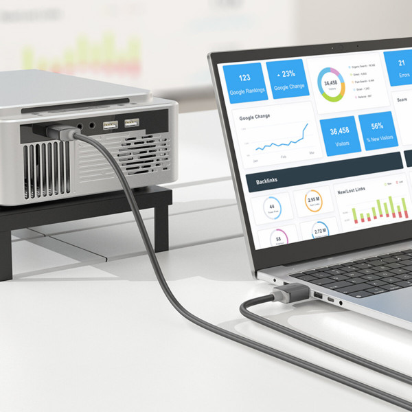 Кабель HOCO US08 HDTV 2.0 male-to-male 4K HD data cable(L=2M) Black