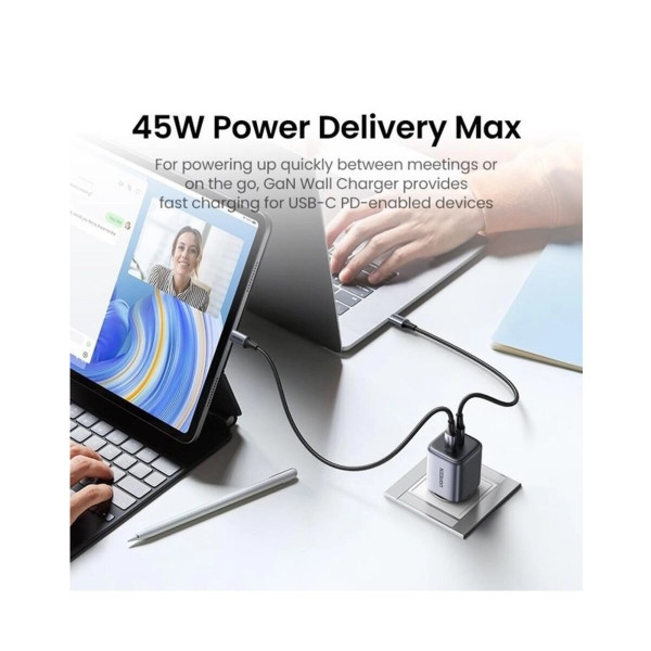 Мережевий зарядний пристрій UGREEN CD294 Nexode 45W Charger EU (Space Gray)(UGR-90573)