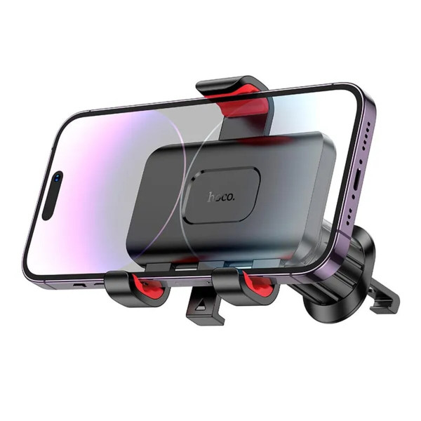 Автотримач для телефона HOCO H21 Dragon automatic clamp car holder(air outlet) Red Black