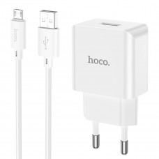 Мережевий зарядний пристрій HOCO C106A Leisure single port charger set(Micro) 10.5W White