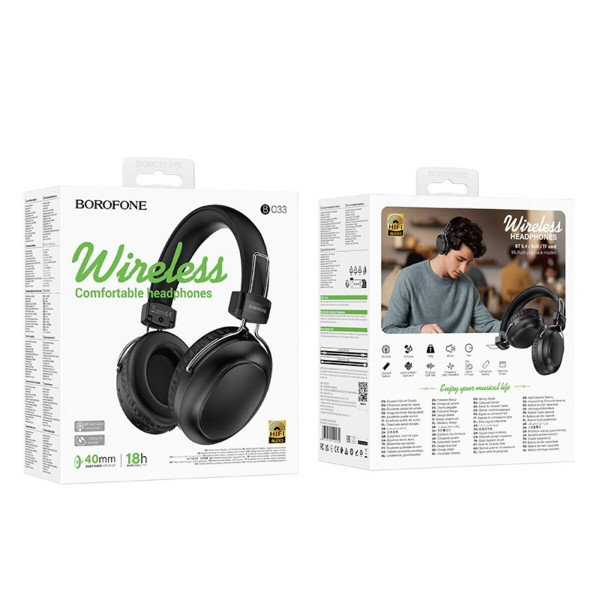 Бездротові навушники BOROFONE BO33 Melody BT headphones Black