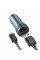 Автомобільний зарядний пристрій HOCO Z49 Level dual port car charger set(Micro) Metal Gray