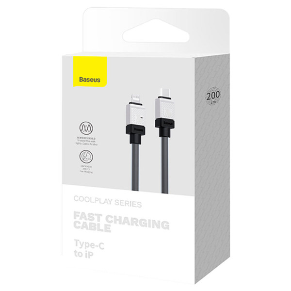 Кабель Baseus CoolPlay Series Fast Charging Cable Type-C to iP 20W 2m Black