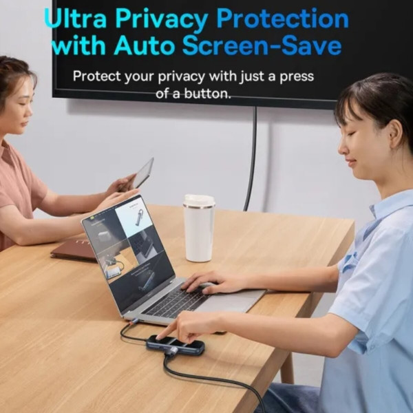 USB-хаб Baseus AcmeJoy 5-Port Type-C HUB Adapter（Type-C to USB3.0*2+USB2.0*1+Type-C PD&Data *1+RJ45*1）Dark Gray