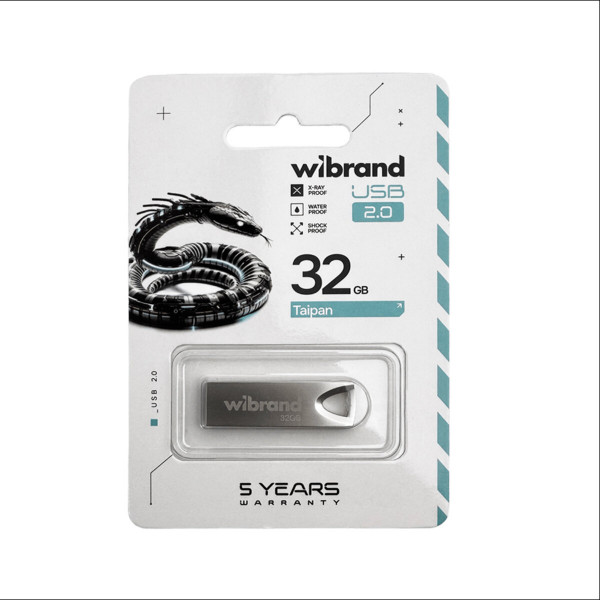 Флеш-накопичувач Wibrand USB 2.0 Taipan 32Gb Silver