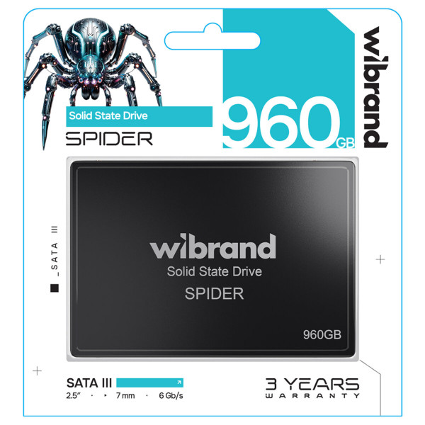Накопичувач SSD Wibrand Spider 960GB 2.5" 7mm SATAIII Standard