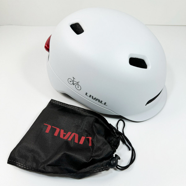 Захисний шолом Livall C20 (M) White (54-58см), сигнал стопів