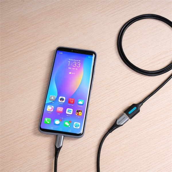 Кабель Vention USB 2.0 A Male to A Female Extension Cable 1M black PVC Type (CBIBF)