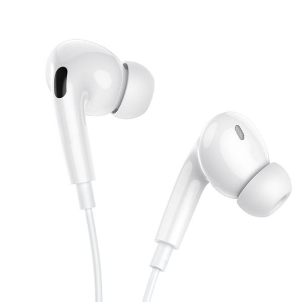 Навушники BOROFONE BM100 Pro Fuente universal earphones with microphone White