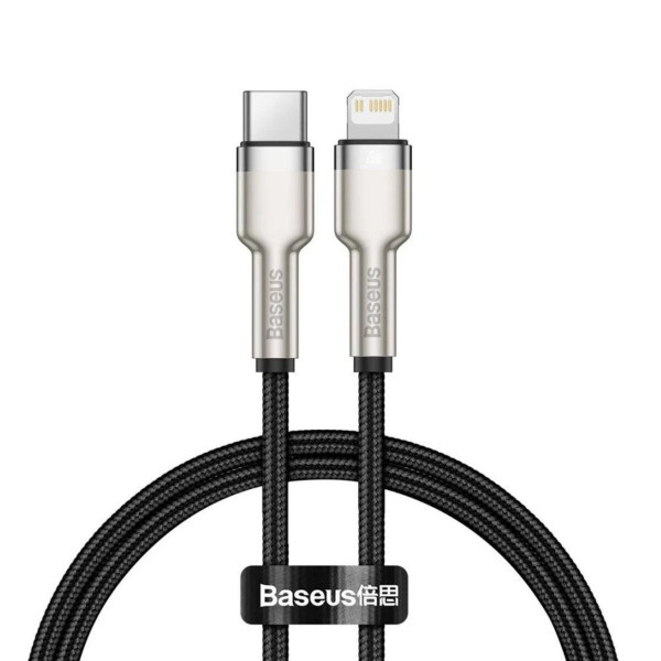 Кабель Baseus Cafule Series Metal Data Cable Type-C to iP PD 20W 1m Black