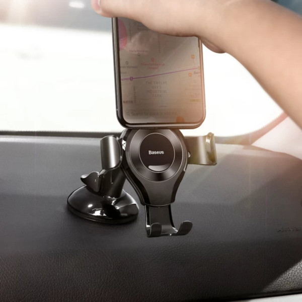 Автотримач для телефона Baseus Osculum Type Gravity Car Mount Black