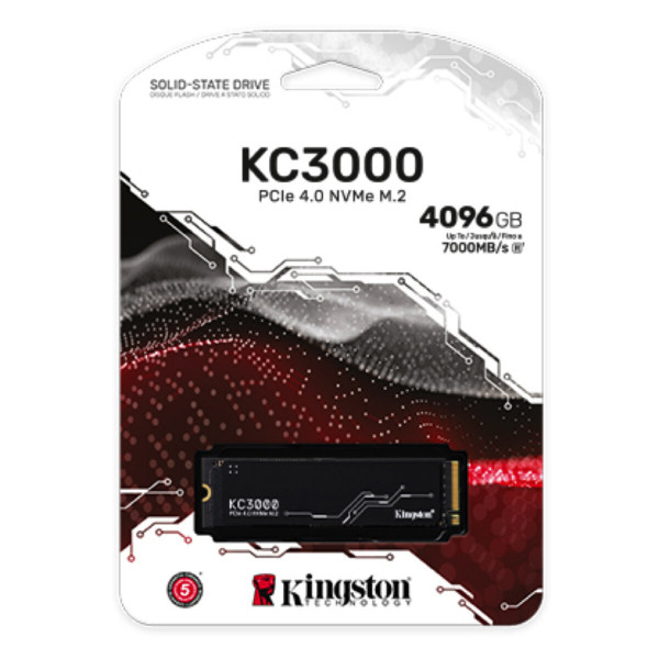 Накопичувач SSD M.2 Kingston KC3000 4096GB NVMe 2280 PCIe 4.0 x4 3D NAND TLC
