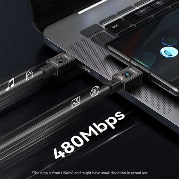 Кабель Usams US-SJ684 Type-C TO Type-C 100W 1.2m orange