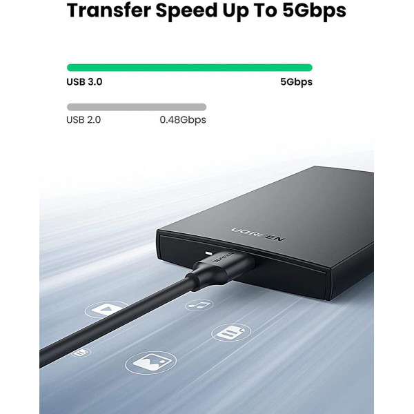 Зовнішня кишеня для накопичувача UGREEN CM237 USB 3.0 2.5Inch Hard Drive Box(UGR-60353)