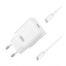 Сетевое Зарядное Устройство XO L126 1USB-C PD/QC 20W+Type-C to Lightning