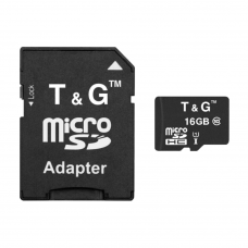 Карта Памяти T&amp;G MicroSDHC 16gb UHS-1 10 Class &amp; Adapter