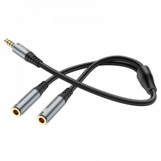 Audio Splitter  Hoco UPA21 2-in-1 3.5 male to 2 female