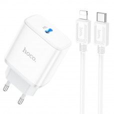 Сетевое Зарядное Устройство Hoco C104A Stage single port PD20W Type-C to Lightning
