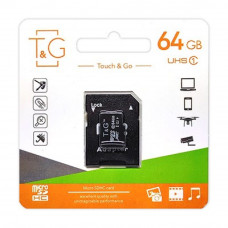 Карта Памяти T&amp;G MicroSDXC 64gb UHS-1 10 Class &amp; Adapter