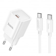 Сетевое Зарядное Устройство Hoco C148A 1USB-C PD/QC 30W+Type-C to Type-C