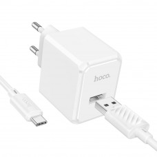 Сетевое Зарядное Устройство Hoco CS11A 1USB 2.1A+USB to Type-C