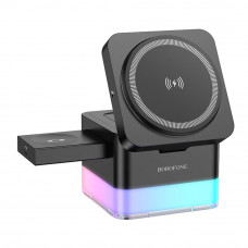 Беспроводное Зарядное Устройство Borofone BQ34 3 in1 Magnetic 15W For iWatch