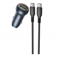 Авто Зарядное Устройство Borofone BZ32B 1USB/1USB-C QC/PD48W+Type-C to Type-C