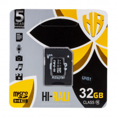 Карта Памяти Hi-Rali MicroSDHC 32gb UHS-1 10 Class &amp; Adapter