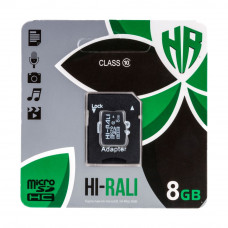Карта Памяти Hi-Rali MicroSDHC 8gb UHS-1 10 Class &amp; Adapter
