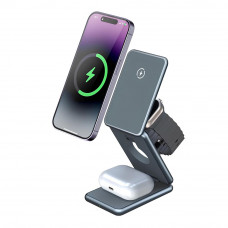 Бездротовий Зарядний Пристрій 3in1 Magnetic Wireless 15W