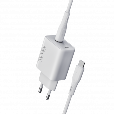 Сетевое Зарядное Устройство Ridea RW-20124 Rapid Pro 1USB-C QC/PD 20W+Type-C to Type-C