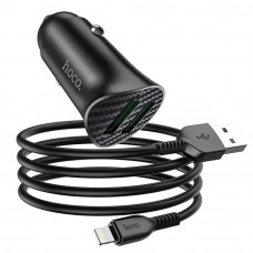 Авто Зарядное Устройство Hoco Z39 QC3.0 Lightning 2USB