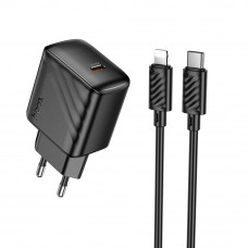 Сетевое Зарядное Устройство Hoco CS24A 1USB-C PD/QC 25W+Type-C to Lightning