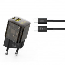 Сетевое Зарядное Устройство XO CE05 PD30W+QC3.0 Type-C to Type-C