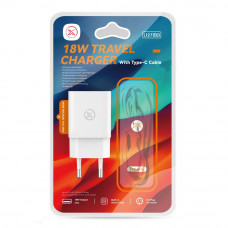 Сетевое Зарядное Устройство XO L127 1USB QC 18W+USB to Type-C New Logo