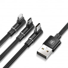 USB Baseus MVP 3-in-1 USB to Micro / Lightning / Type-C 3.5A 1.2m CAMLT-WZ