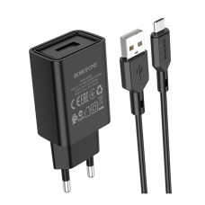 Сетевое Зарядное Устройство Borofone BA68A Micro 1USB 2.1A