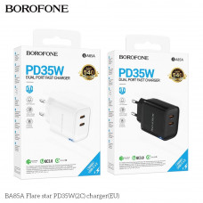 Сетевое Зарядное Устройство Borofone BA85A 2USB-C PD/QC 35W
