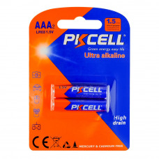 Батарейка щелочная PKCELL 1.5V AAA/LR03, 2 штуки в блистере (PC/LR03-2B)