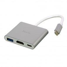 Переходник Hoco HB14 Type-C to USB3.0+HDMI+PD