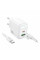 Сетевое Зарядное Устройство Borofone BAS44A 1USB-C/1USB PD/QC 20W+Type-C to Type-C