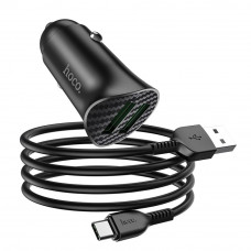 Авто Зарядное Устройство Hoco Z39 QC3.0 Type-C 2USB
